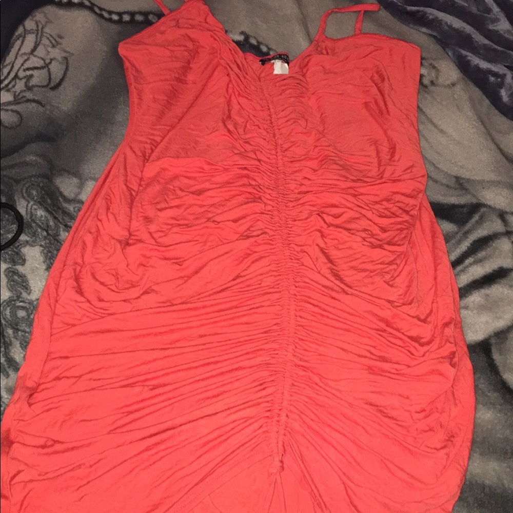 Coral color dress